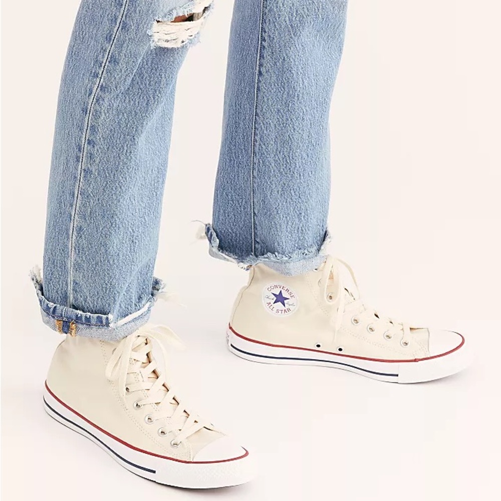 Converse High-Top Sneakers in Cream